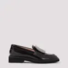 Roger Vivier Black Leather Loafers With Glossy Finish In Black