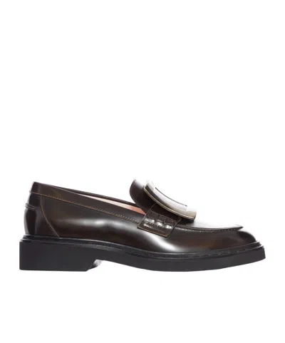 Roger Vivier Viv Rangers Met Buc Loafer In Brown