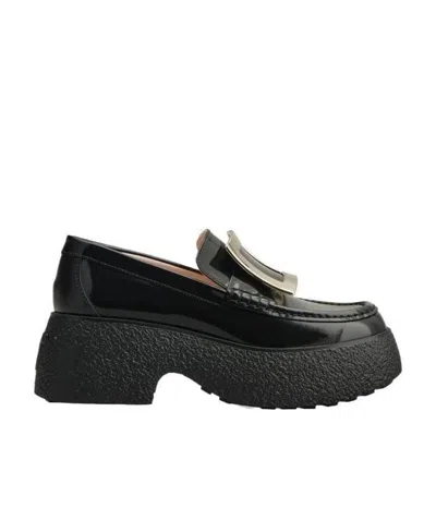 Roger Vivier Viv' Rangers Metal Buckle Loafers