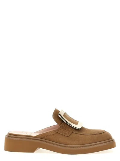 Roger Vivier 'viv' Rangers' Mules In Brown