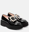 Roger Vivier 45mm Viv Rangers Patent Leather Loafers In Nero