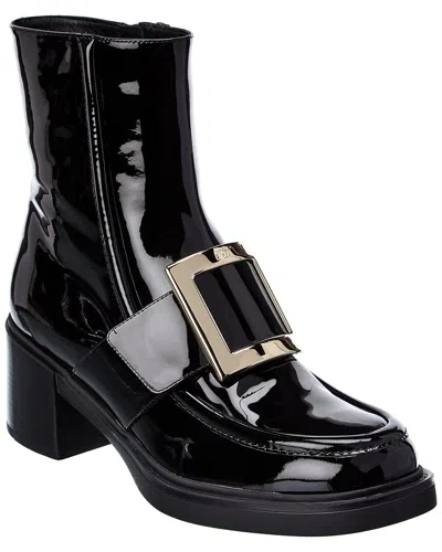 Roger Vivier Viv Rangers Patent Bootie In Purple