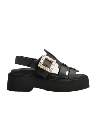 Roger Vivier Viv' Rangers Sandals In Leather