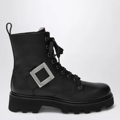 Roger Vivier Viv' Rangers Truck Ankle Boots In Black