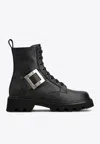 Roger Vivier Viv' Rangers Truck Ankle Boots In Black