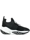 Roger Vivier Roger Viv Mesh Crystal Embellished Slip On Sneakers In Black Nylon