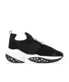 Roger Vivier Roger Viv Mesh Crystal Embellished Slip On Sneakers In Black Nylon In Black