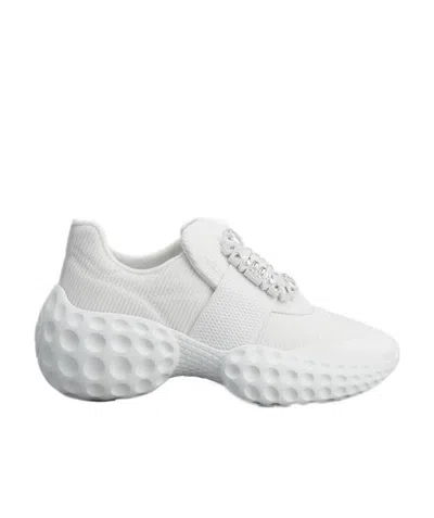 ROGER VIVIER VIV' RUN CRYSTAL-BUCKLE SNEAKERS