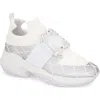 Roger Vivier Viv Run Crystal Embellished Buckle Sneaker