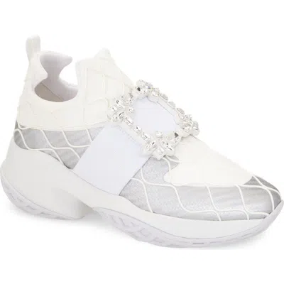 ROGER VIVIER ROGER VIVIER VIV RUN CRYSTAL EMBELLISHED BUCKLE SNEAKER