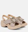 Roger Vivier Viv' Run Embellished Slingback Sandals