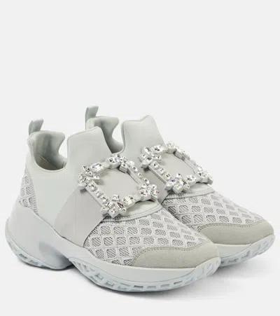 ROGER VIVIER VIV' RUN EMBELLISHED SNEAKERS