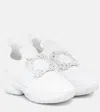 Roger Vivier Viv' Run Embellished Sneakers In White