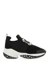 Roger Vivier Crystal-embellished Black Slip-on Sneakers In Black