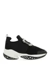 Roger Vivier Crystal-embellished Black Slip-on Sneakers In Black