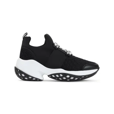 Roger Vivier Viv Run Fabric Sneakers For Women In Black