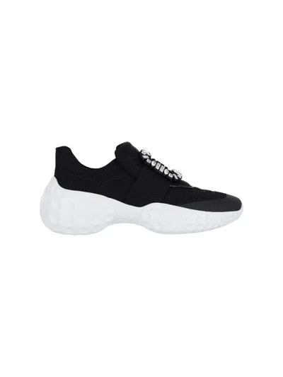Roger Vivier "viv' Run Light Sneakers In Black