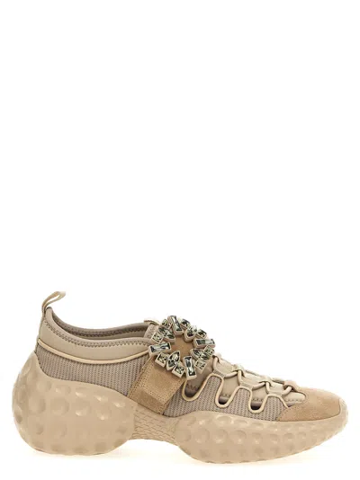 Roger Vivier Viv Run Light Trekky Sneakers In Beige