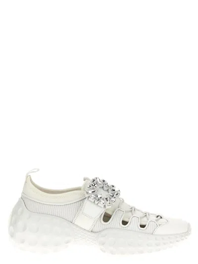 Roger Vivier 'viv' Run Light Trekky' Sneakers In White