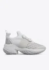 Roger Vivier Viv Run Strass Buckle Runner Sneakers In Gray