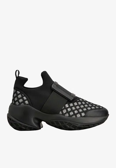 Roger Vivier Viv Run Sneakers In Black