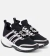 Roger Vivier Viv Run Mesh Sneakers In Nero / Rosa & Lilac