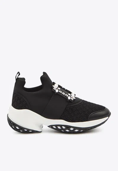 Roger Vivier Viv' Run Platform Sneakers In Black