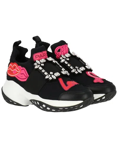 Roger Vivier Viv Run Sneaker In Black