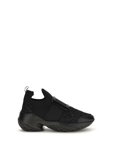Roger Vivier Viv Run Embroidered Slip-ons In Pattern