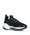 Roger Vivier Viv Run Mesh And Leather Sneakers In Black