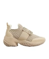 Roger Vivier Viv' Run Sneakers In Fabric In Neutral