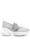 Roger Vivier Viv Run Sneakers In Silver