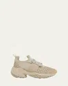 Roger Vivier Viv Run Strass Buckle Chunky Sneakers In Beige