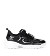 Roger Vivier Viv' On The Run Sneakers In Patent Leather And Fabric