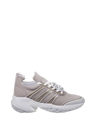 ROGER VIVIER VIV RUN STRASS TECH KNIT LACE-UP SNEAKER
