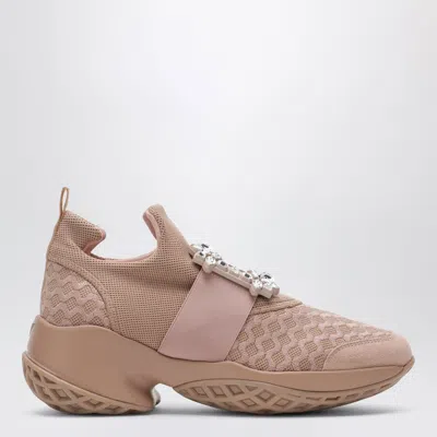 Roger Vivier Viv Run Trainers With Crystals Collantcoloured In Pink