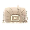 Roger Vivier Viv Shock Leather Shoulder Bag In Sand