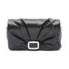 Roger Vivier Viv Shock Leather Smartphone Bag In Black