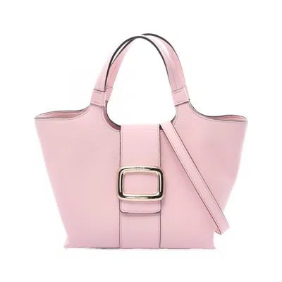 Roger Vivier Viv Shock Mini Leather Handbag Pink