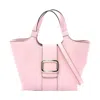Roger Vivier Viv Shock Mini Leather Handbag In Pink