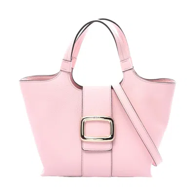 Roger Vivier Viv Shock Mini Leather Handbag In Pink