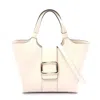 Roger Vivier Viv Shock Mini Leather Handbag In White