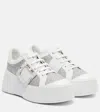 Roger Vivier Viv' Skate Embellished Sneakers In Silver