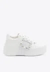 Roger Vivier Viv' Skate Flatform Sneakers In White