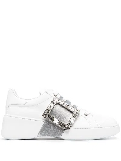 Roger Vivier Viv Skate Glitter Sneakers
