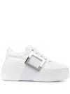 Roger Vivier Women Viv Skate High Leather Sneakers In Multi