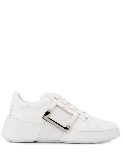 Roger Vivier Viv Skate Leather Sneakers