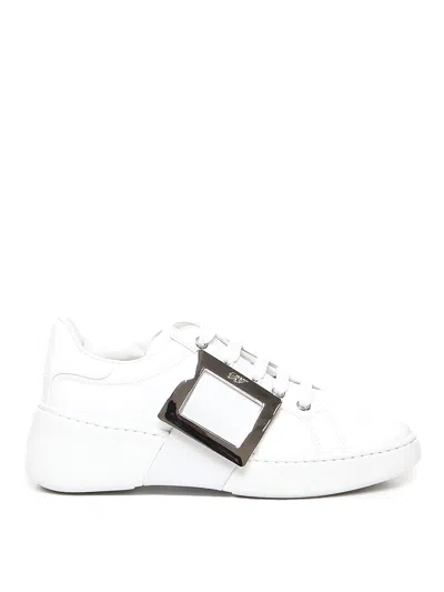 Roger Vivier Viv Skate High Abs Met Sneakers In White