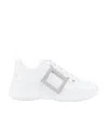 Roger Vivier Viv Skate Metal Buckle Trainers In White