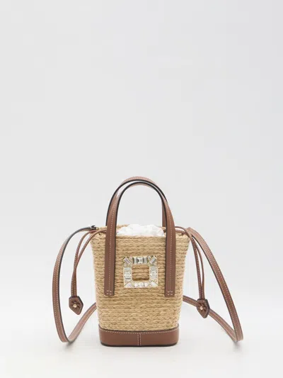 Roger Vivier Viv' Skate Mini Bucket Bag In Brown